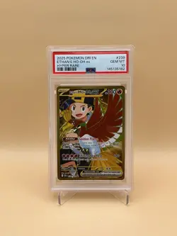 2025 POKEMON DRI EN-DESTINED RIVALS HYPER RARE #239 ETHAN'S HO-OH EX PSA 10 - Image 1