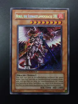 YUGIOH 2005 | HORUS THE BLACK FLAME DRAGON LV8 | EEN-DESE1 | GERMAN | VG-EX - Image 1