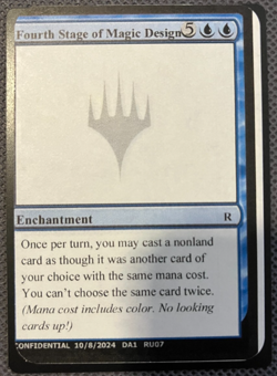 Magic MTG Fourth Stage of Magic Design Gavin Verhey Unknown Event Playtest Card - Image 1