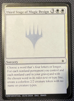 Magic MTG Third Stage of Magic Design Gavin Verhey's Unknown Event Playtest Card - Image 1