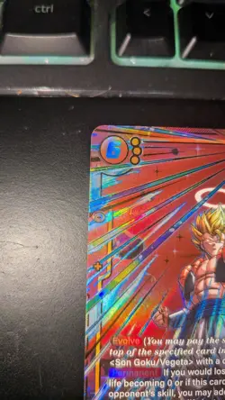 Gogeta FB09-122 Secret Rare Alternate Art Dual Evolution Dragon Ball Card Game - Image 3