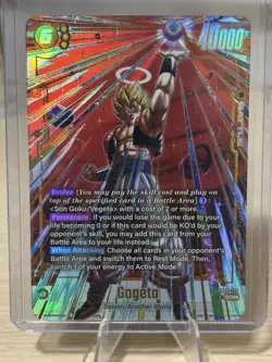 Dragon Ball Super Gogeta FB09-122 SCR Foil Evolve Battle Card Bandai - Image 1