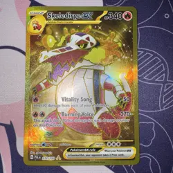 Pokemon TCG Paldea Evolved Skeledirge EX Hyper Rare Card 272/193 NM Condition - Image 1