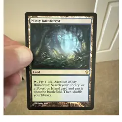 Magic: The Gathering Misty Rainforest Zendikar Rare Land Card Regular English - Image 1