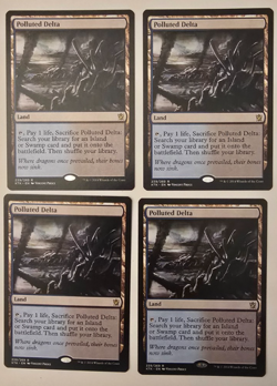 MTG 4x Polluted Delta NM Fetch Land Khans of Tarkir Playset - Image 1