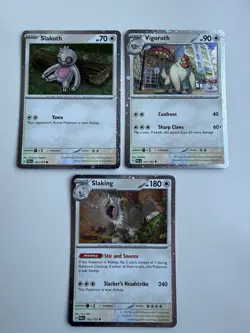 Pokemon Slakoth 160/193 Vigoroth 161/193 Slaking 162/193 Cosmo Holo Exclusive! - Image 1