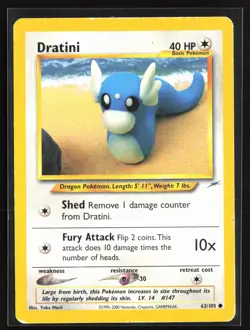Pokemon TCG - Dratini Unlimited Common Neo Destiny 063/105 MP - Image 1