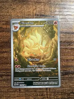 Pokemon Ninetales Illustration Rare 199/197 SV03 Obsidian Flames Holo 120 HP - Image 1