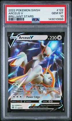 2022 Pokemon Sword & Shield Brilliant Stars #122 Arceus V Brilliant Stars PSA 10 - Image 1
