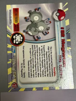Pokemon Topps Tv Animation Edition Series 2 Magneton #82 Foil Blue Logo 2000 NM - Image 2
