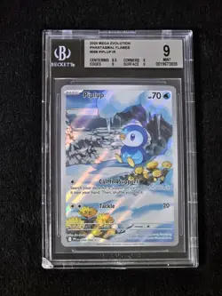 2025 Pokemon Mega Evolution Phantasmal Flames Piplup #098 IR BGS 9 Mint - Image 1