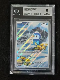 2025 Pokemon Mega Evolution Phantasmal Flames Piplup #098 IR BGS 9 Mint - Image 2