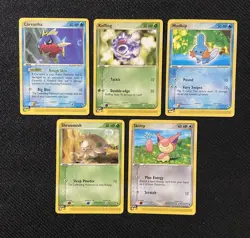 Pokemon Ruby & Sapphire e-Reader Card Lot (5) - Image 1