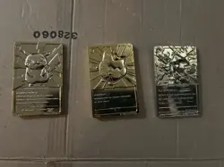 Pokemon Charizard, Pikachu & Togepi 23k Gold Plated Cards 1999 - Image 2