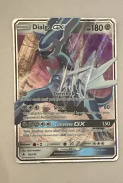 Dialga GX 82/131 Pokemon Sun and Moon Forbidden Light Ultra Rare Card - Image 1
