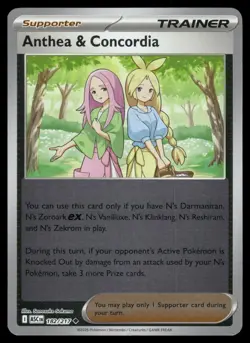 ANTHEA & CONCORDIA 182/217 UNCOMMON ASCENDED HEROES POKEMON REVERSE HOLO NM - Image 2