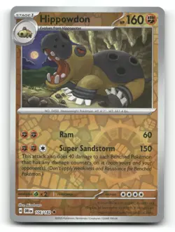 Hippowdon 106/182 - Destined Rivals Reverse Holo - Pokemon Card NM/M - Image 1