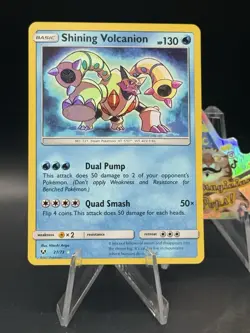Shining Volcanion 27/73 Shining Legends Shiny Holo Rare Pokemon TCG (1) - Image 1