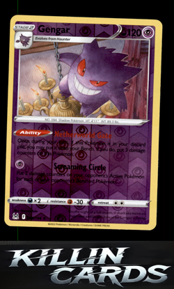 Reverse Holofoil Gengar 066/196 Pokemon Holo Rare SWSH11: Lost Origin Card NM - Image 1