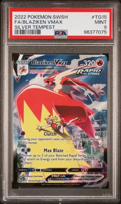 Blaziken Vmax TG15/TG30 Pokemon Sword & Shield Silver Tempest PSA 9 - Image 1
