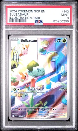 [PSA 9] Bulbasaur 143/142 Stellar Crown SCR Illustration Rare POKEMON - Image 1