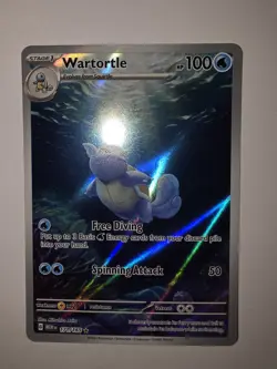 Pokemon Wartortle 171/165 SV151 Illustration Rare Full Art Holo 100 HP English - Image 1