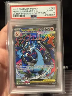 Pokemon Mega Charizard X EX #023 Mega Evolution Promo Holo PSA 10 EN - Image 1