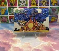 Pokemon Pikachu HOLO Vintage Pocket Monsters Prism Sticker 1998 Bandai Ninetndo - Image 3