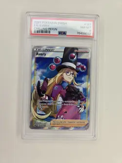 Avery Trainer Ultra Rare 187/198 Pokemon 2021 Chilling Reign PSA 8 Supporter - Image 4