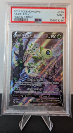 2021 Pokemon SWSH Celebi V #245 PSA 9 - Image 1