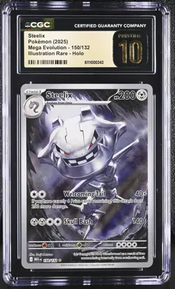 STEELIX Mega Evolution Illustration Rare #150 CGC Pristine 10 Pokemon - Image 1