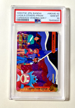 PSA 10 GEM MINT Lugia Prism #42 Carddass Vending Series 7 Japanese Pokemon 1999 - Image 3