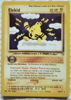 Elekid 22/111 Pokemon Card TCG Neo Genesis Unlimited Rare - Image 1