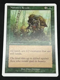 Magic the Gathering MTG Nature's Revolt Green Core Set 7th Edition Rare - Image 1