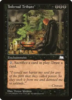 MTG - Infernal Tribute - Weatherlight - X1 - (MP) - - Image 1