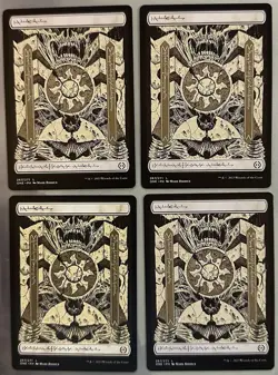 MTG / Set (X4) Phyrexia: All Will Be One Full Art Basic Lands / Regular / NM - Image 2