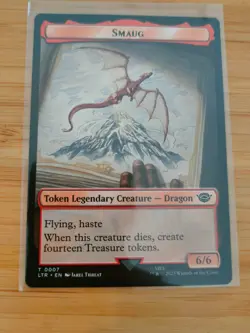 MTG Smaug Token 0007 Lord of the Rings M/NM Free UK P&P - Image 1