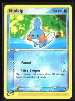 Pokemon TCG - Mudkip Common Ruby and Sapphire 60/109 MP - Image 1