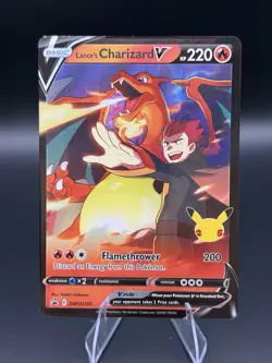 Lances Charizard v SWSH133 Promo Rare Pokemon Card Normal Sized, Mint Condition - Image 1