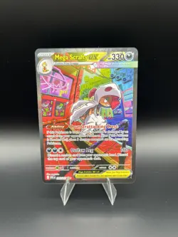 ⭐PACK FRESH⭐Mega Scrafty Ex 285/217 SIR Ascended Heroes Pokemon Card NM - Image 1
