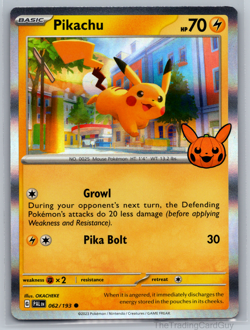 Pikachu 062/193 Holo Pokemon Trick or Trade 2023 Halloween Holofoil Pokemon TCG - Image 1