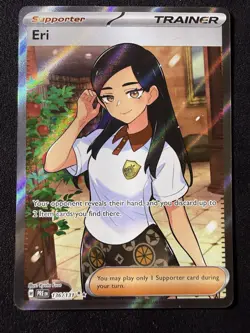 Pokemon TCG Prismatic Evolutions Eri Full Art Trainer Ultra Rare - Image 1