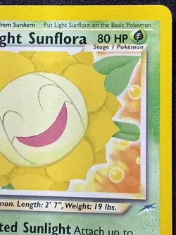 Pokemon TCG Light Sunflora Neo Destiny 72/105 Regular 1st Edition Common LP - Image 2