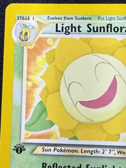 Pokemon TCG Light Sunflora Neo Destiny 72/105 Regular 1st Edition Common LP - Image 3