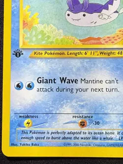 Pokemon Mantine Neo Destiny TCG Card 74/105 1st Edition Common - Image 4