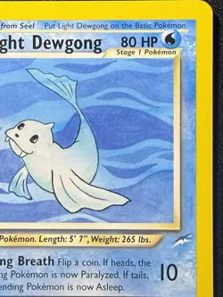 Pokemon TCG Light Dewgong Neo Destiny 1st Edition Uncommon Card 45/105 VLP - Image 2