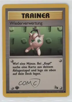 Recycle German 1st Ed. Pokemon Fossil #61 1999 - Image 1