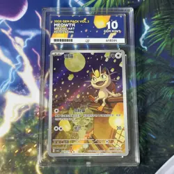 Pokemon TCG Ace 10 Chinese Gem Pack 3 Meowth Illustration Rare 0207/07 Exclusive - Image 3