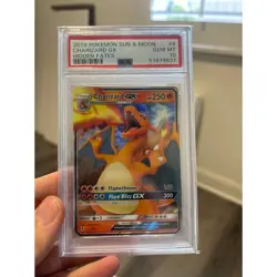 2019 Pokemon Sun & Moon Charizard GX Hidden Fates Gem Mint 10 - Image 1