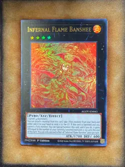 Yugioh Infernal Flame Banshee AGOV-EN043 Ultra Rare 1st Ed NM - Image 1